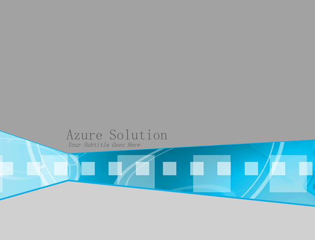 半透明方块立体化视觉创意蓝灰大气商务PPT模板